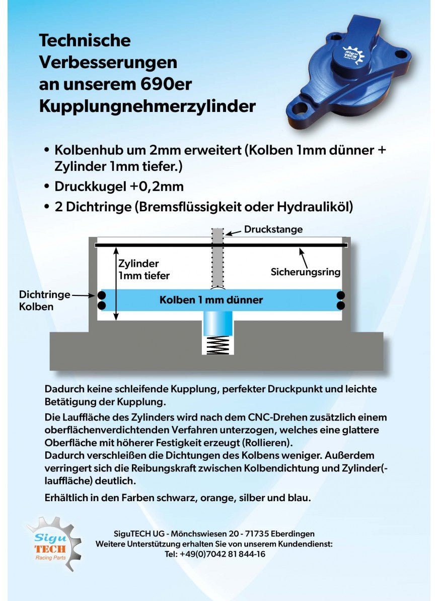 Attuatore frizione KTM 690 + Husquarna 701 + Husaberg - Sigutech - ambro - racing