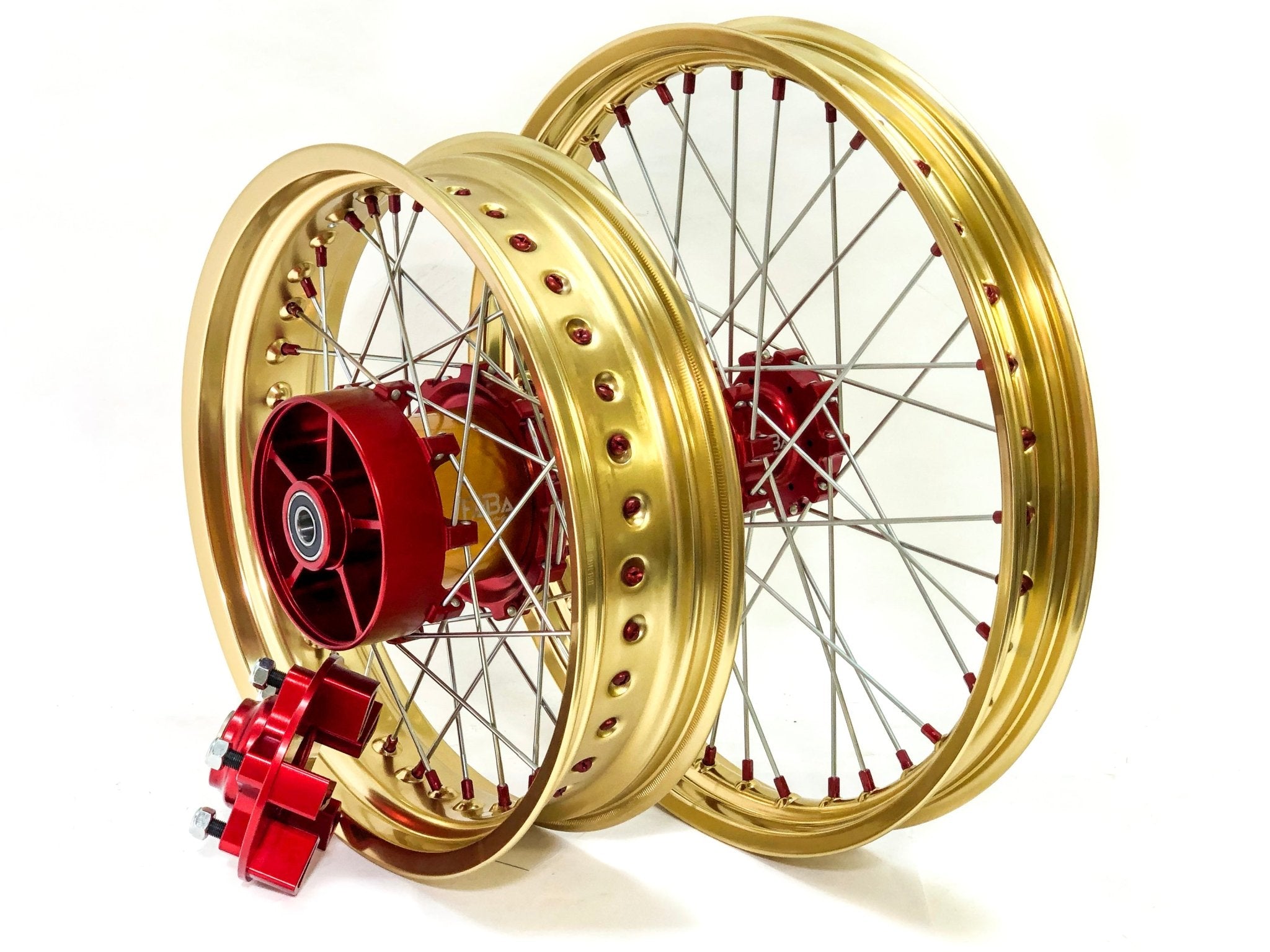 FA - BA RUOTE COMPLETE - CERCHI E MOZZI ERGAL ADVENTURE / MOTO RALLY - ambro - racing