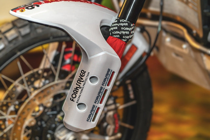 Forksaver® LUNGO per Ducati DESERT - X NUOVO MODELLO CON 3 ELASTICI IN 5 COLORI - ambro - racing